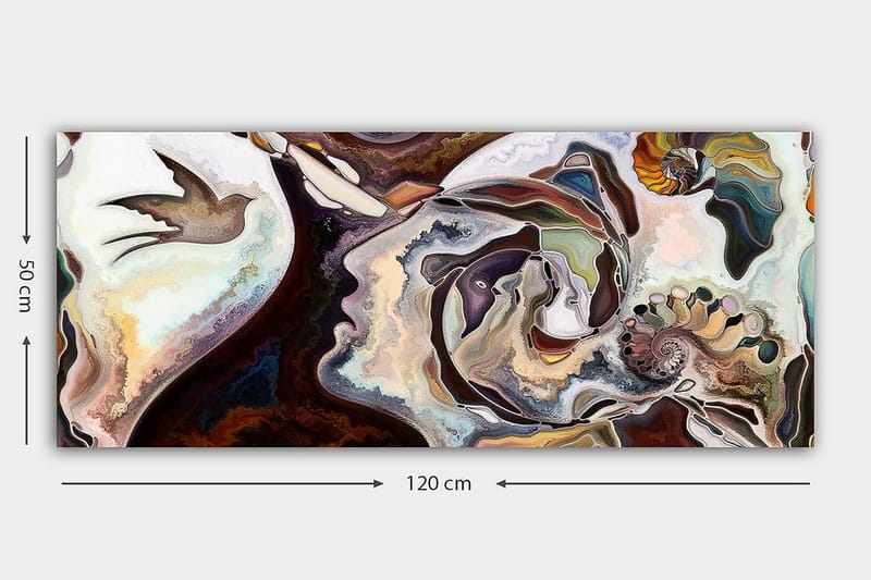 Canvasbilde YTY Abstract & Fractals Flerfarget - 120x50 cm - Interiør - Maleri & posters - Lerretsbilder