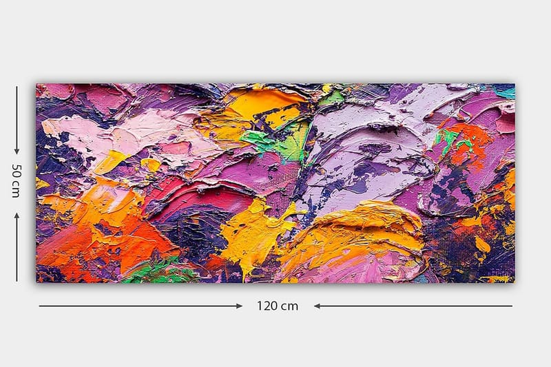 Canvasbilde YTY Abstract & Fractals Flerfarget - 120x50 cm - Interiør - Maleri & posters - Lerretsbilder
