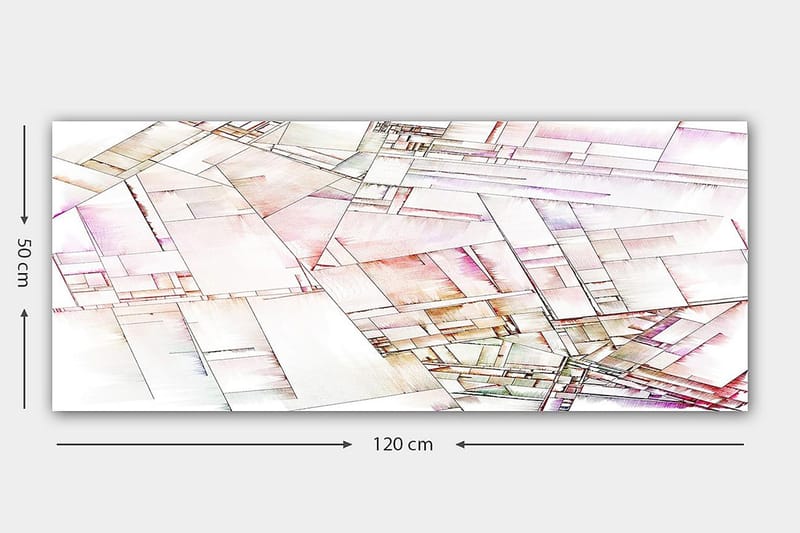 Canvasbilde YTY Abstract & Fractals Flerfarget - 120x50 cm - Interiør - Maleri & posters - Lerretsbilder