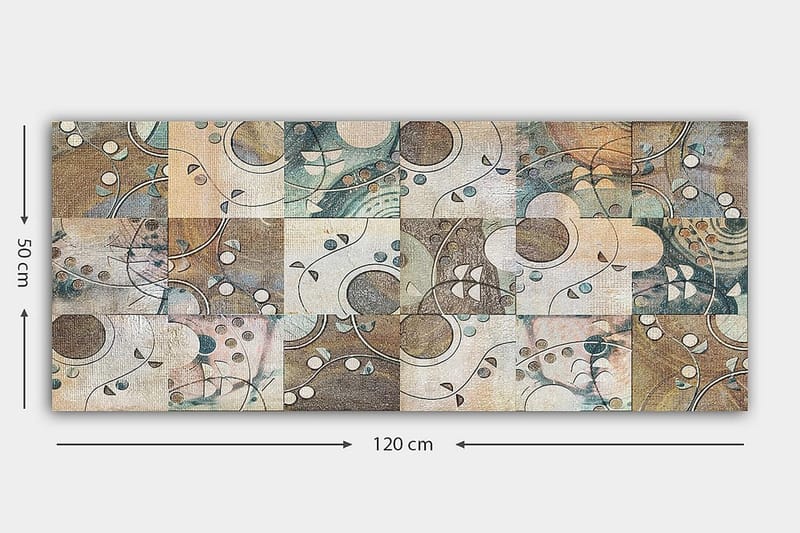 Canvasbilde YTY Abstract & Fractals Flerfarget - 120x50 cm - Interiør - Maleri & posters - Lerretsbilder