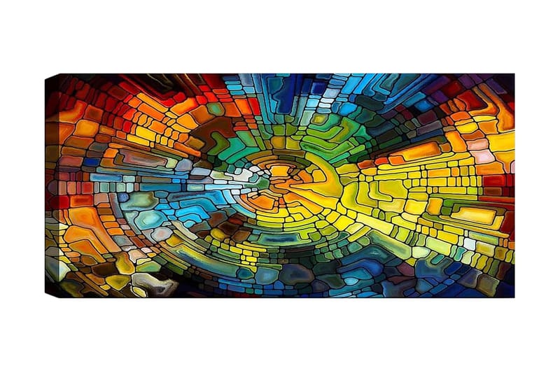 Canvasbilde YTY Abstract & Fractals Flerfarget - 120x50 cm - Interiør - Maleri & posters - Lerretsbilder