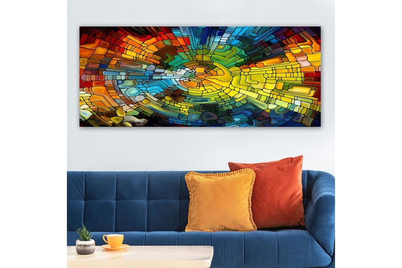 Canvasbilde YTY Abstract & Fractals Flerfarget - 120x50 cm - Interiør - Maleri & posters - Lerretsbilder