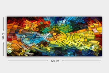 Canvasbilde YTY Abstract & Fractals Flerfarget - 120x50 cm - Interiør - Maleri & posters - Lerretsbilder