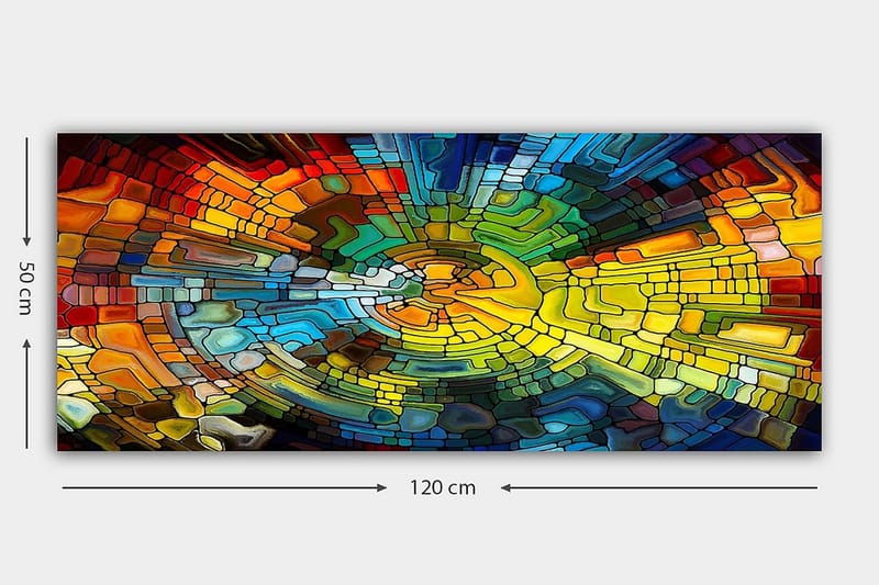 Canvasbilde YTY Abstract & Fractals Flerfarget - 120x50 cm - Interiør - Maleri & posters - Lerretsbilder