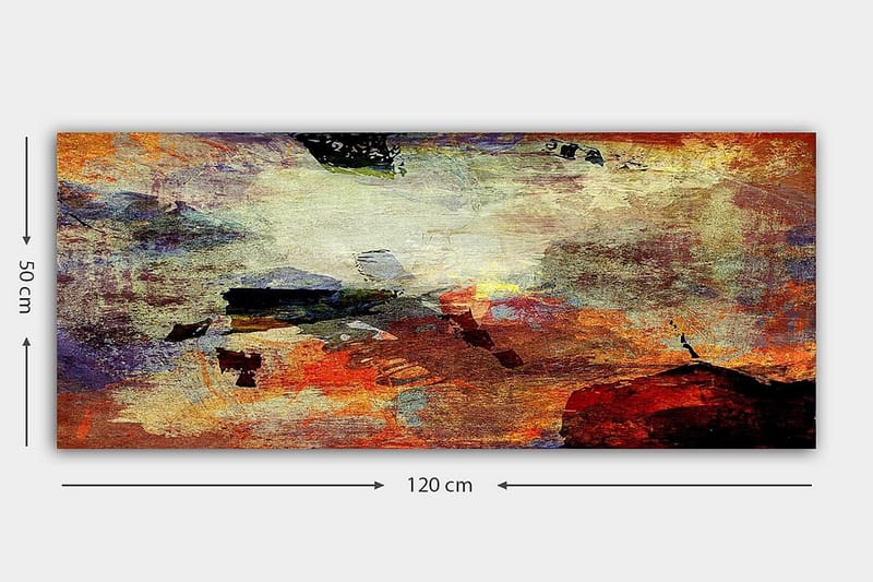 Canvasbilde YTY Abstract & Fractals Flerfarget - 120x50 cm - Interiør - Maleri & posters - Lerretsbilder