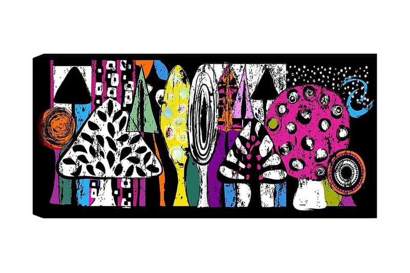 Canvasbilde YTY Abstract & Fractals Flerfarget - 120x50 cm - Interiør - Maleri & posters - Lerretsbilder