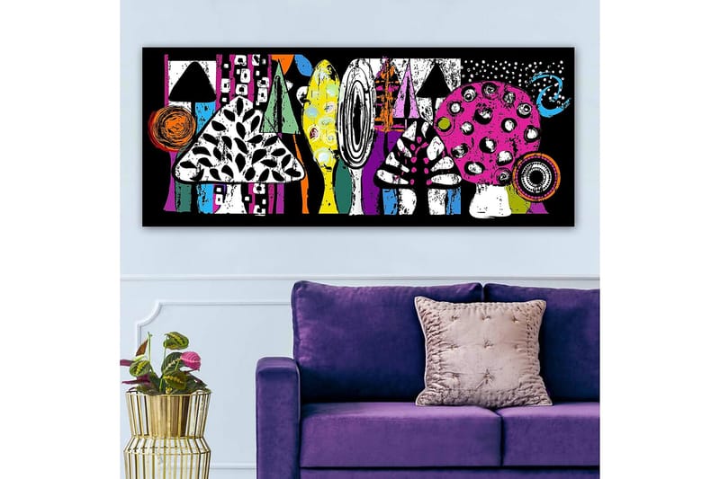 Canvasbilde YTY Abstract & Fractals Flerfarget - 120x50 cm - Interiør - Maleri & posters - Lerretsbilder