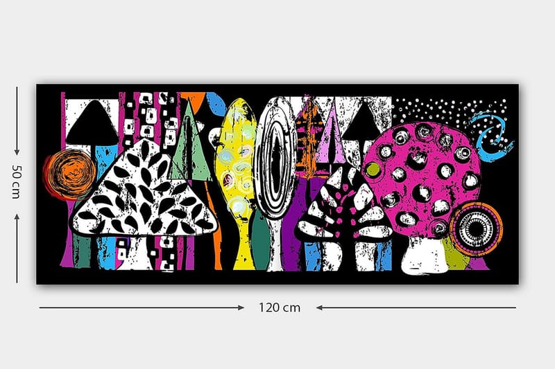 Canvasbilde YTY Abstract & Fractals Flerfarget - 120x50 cm - Interiør - Maleri & posters - Lerretsbilder