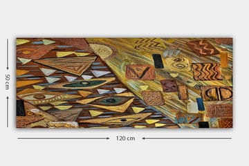 Canvasbilde YTY Abstract & Fractals Flerfarget - 120x50 cm - Interiør - Maleri & posters - Lerretsbilder