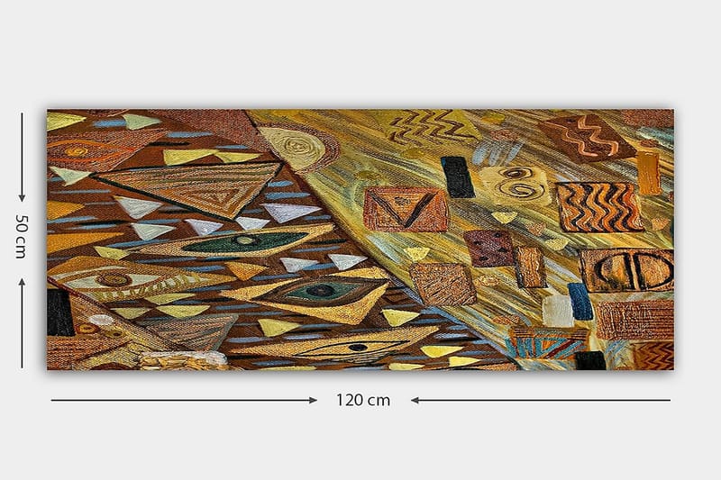 Canvasbilde YTY Abstract & Fractals Flerfarget - 120x50 cm - Interiør - Maleri & posters - Lerretsbilder