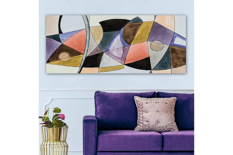 Canvasbilde YTY Abstract & Fractals Flerfarget - 120x50 cm - Interiør - Maleri & posters - Lerretsbilder