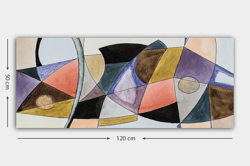 Canvasbilde YTY Abstract & Fractals Flerfarget - 120x50 cm - Interiør - Maleri & posters - Lerretsbilder