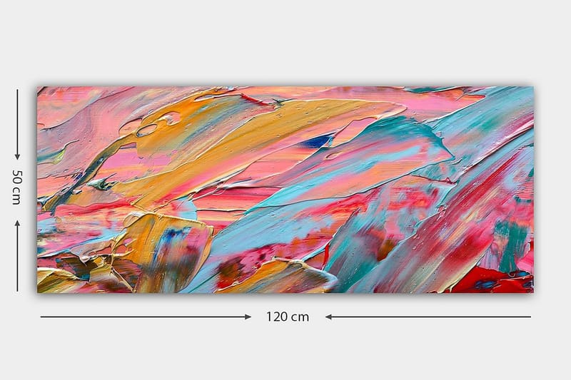 Canvasbilde YTY Abstract & Fractals Flerfarget - 120x50 cm - Interiør - Maleri & posters - Lerretsbilder