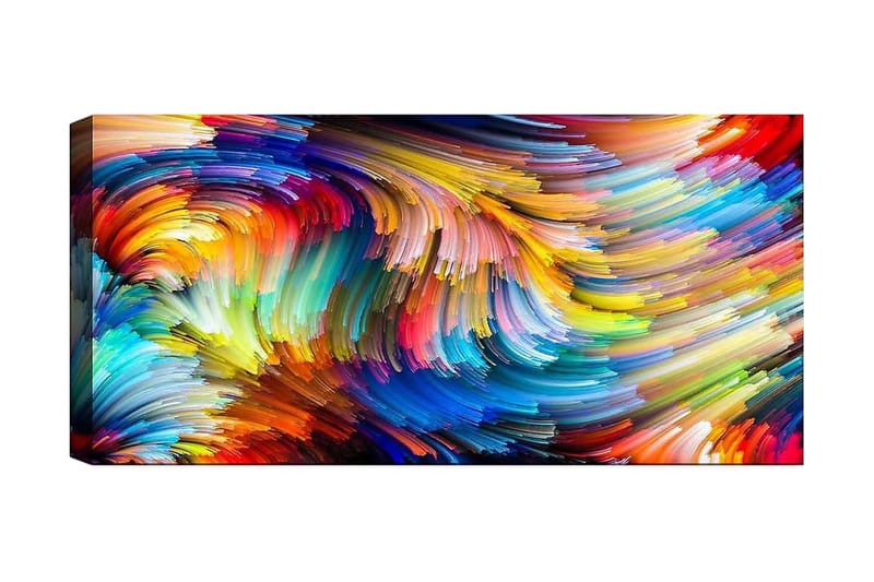 Canvasbilde YTY Abstract & Fractals Flerfarget - 120x50 cm - Interiør - Maleri & posters - Lerretsbilder