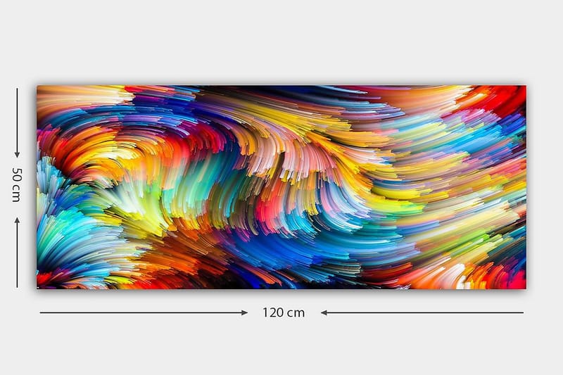 Canvasbilde YTY Abstract & Fractals Flerfarget - 120x50 cm - Interiør - Maleri & posters - Lerretsbilder