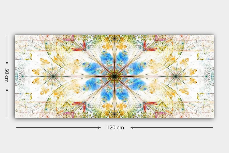 Canvasbilde YTY Abstract & Fractals Flerfarget - 120x50 cm - Interiør - Maleri & posters - Lerretsbilder
