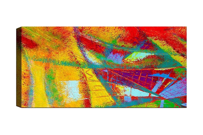Canvasbilde YTY Abstract & Fractals Flerfarget - 120x50 cm - Interiør - Maleri & posters - Lerretsbilder