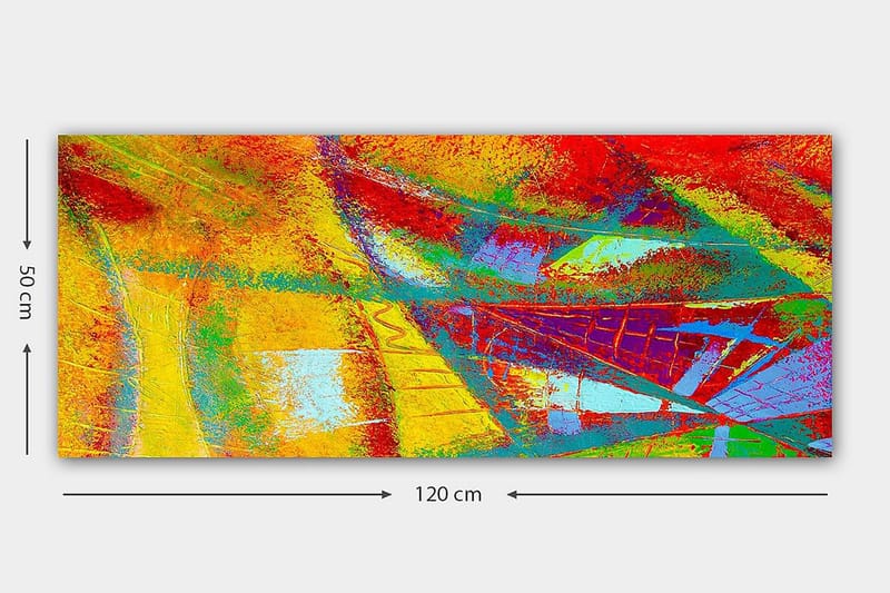 Canvasbilde YTY Abstract & Fractals Flerfarget - 120x50 cm - Interiør - Maleri & posters - Lerretsbilder