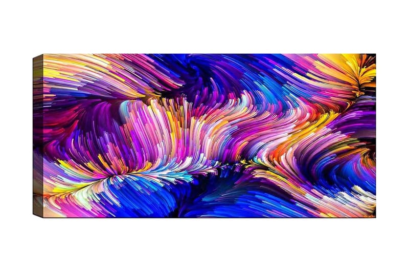 Canvasbilde YTY Abstract & Fractals Flerfarget - 120x50 cm - Interiør - Maleri & posters - Lerretsbilder