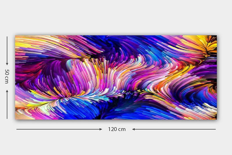 Canvasbilde YTY Abstract & Fractals Flerfarget - 120x50 cm - Interiør - Maleri & posters - Lerretsbilder