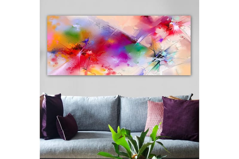 Canvasbilde YTY Abstract & Fractals Flerfarget - 120x50 cm - Interiør - Maleri & posters - Lerretsbilder
