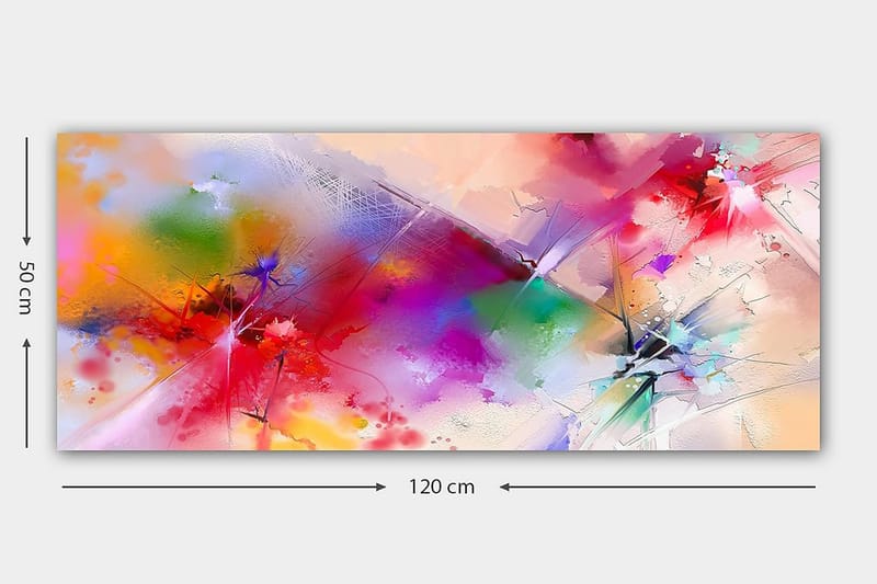 Canvasbilde YTY Abstract & Fractals Flerfarget - 120x50 cm - Interiør - Maleri & posters - Lerretsbilder