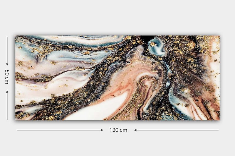 Canvasbilde YTY Abstract & Fractals Flerfarget - 120x50 cm - Interiør - Maleri & posters - Lerretsbilder