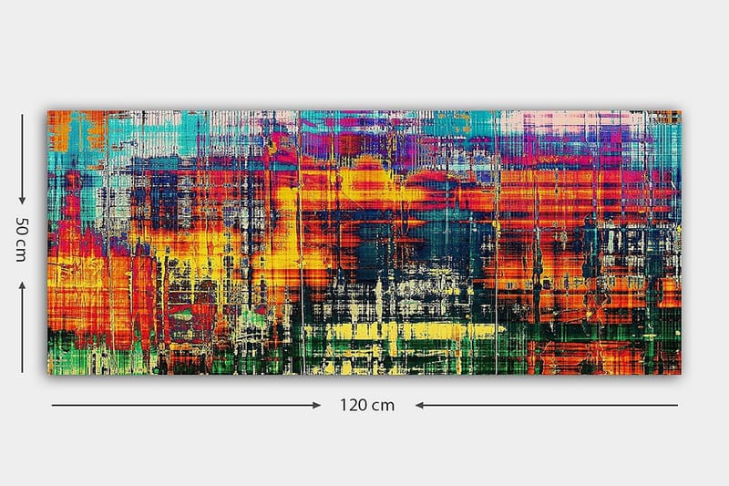 Canvasbilde YTY Abstract & Fractals Flerfarget - 120x50 cm - Interiør - Maleri & posters - Lerretsbilder