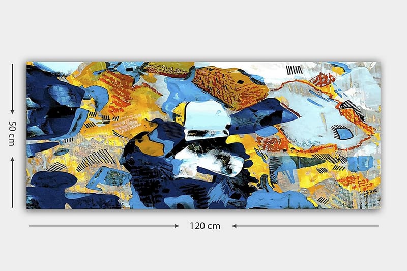 Canvasbilde YTY Abstract & Fractals Flerfarget - 120x50 cm - Interiør - Maleri & posters - Lerretsbilder