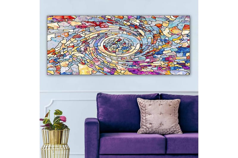 Canvasbilde YTY Abstract & Fractals Flerfarget - 120x50 cm - Interiør - Maleri & posters - Lerretsbilder