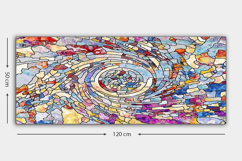 Canvasbilde YTY Abstract & Fractals Flerfarget - 120x50 cm - Interiør - Maleri & posters - Lerretsbilder
