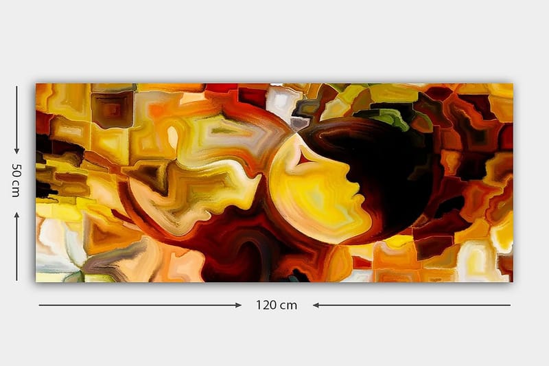 Canvasbilde YTY Abstract & Fractals Flerfarget - 120x50 cm - Interiør - Maleri & posters - Lerretsbilder