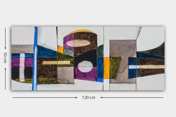 Canvasbilde YTY Abstract & Fractals Flerfarget - 120x50 cm - Interiør - Maleri & posters - Lerretsbilder