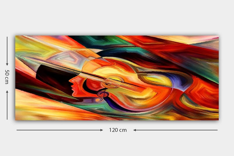 Canvasbilde YTY Abstract & Fractals Flerfarget - 120x50 cm - Interiør - Maleri & posters - Lerretsbilder
