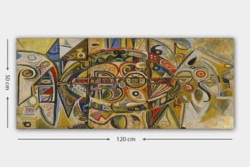 Canvasbilde YTY Abstract & Fractals Flerfarget - 120x50 cm - Interiør - Maleri & posters - Lerretsbilder