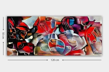 Canvasbilde YTY Abstract & Fractals Flerfarget - 120x50 cm - Interiør - Maleri & posters - Lerretsbilder