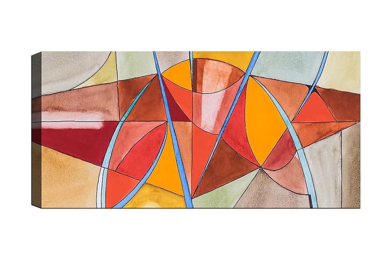 Canvasbilde YTY Abstract & Fractals Flerfarget - 120x50 cm - Interiør - Maleri & posters - Lerretsbilder