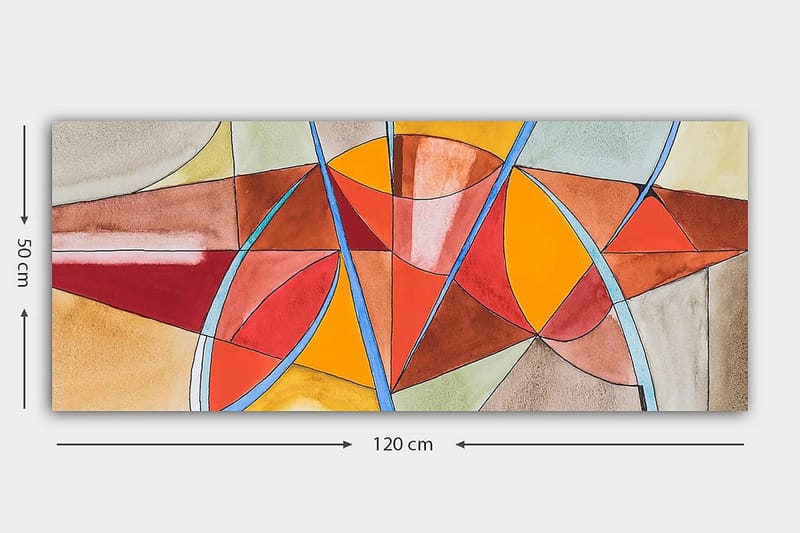 Canvasbilde YTY Abstract & Fractals Flerfarget - 120x50 cm - Interiør - Maleri & posters - Lerretsbilder