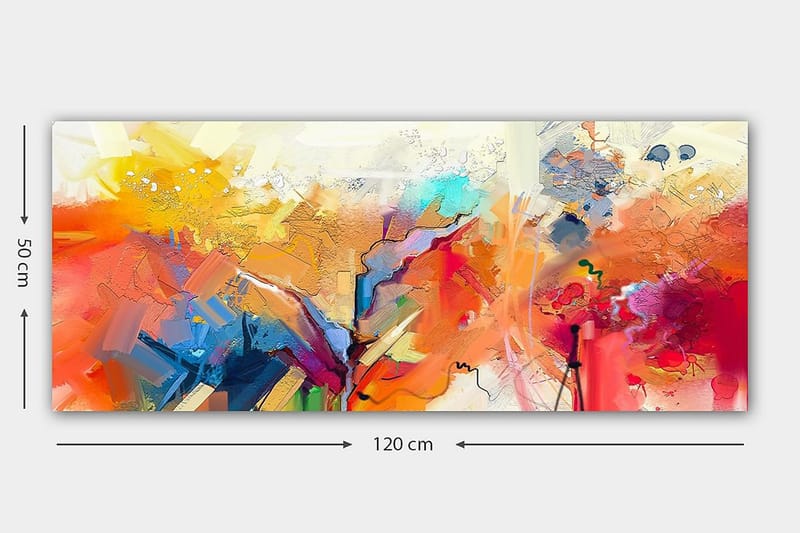 Canvasbilde YTY Abstract & Fractals Flerfarget - 120x50 cm - Interiør - Maleri & posters - Lerretsbilder