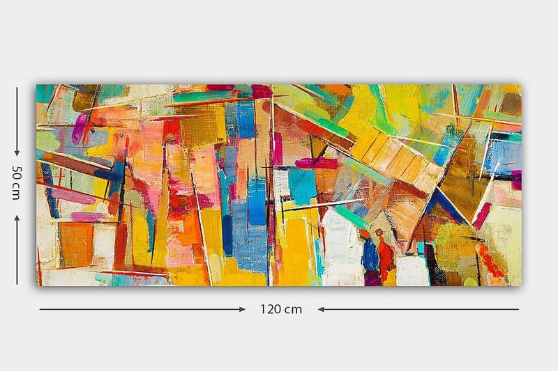 Canvasbilde YTY Abstract & Fractals Flerfarget - 120x50 cm - Interiør - Maleri & posters - Lerretsbilder