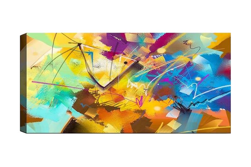 Canvasbilde YTY Abstract & Fractals Flerfarget - 120x50 cm - Interiør - Maleri & posters - Lerretsbilder