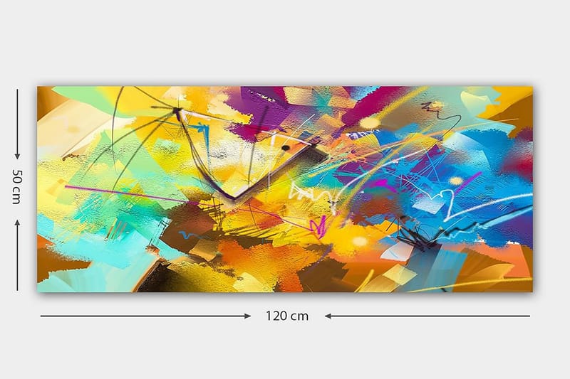 Canvasbilde YTY Abstract & Fractals Flerfarget - 120x50 cm - Interiør - Maleri & posters - Lerretsbilder