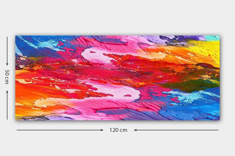 Canvasbilde YTY Abstract & Fractals Flerfarget - 120x50 cm - Interiør - Maleri & posters - Lerretsbilder