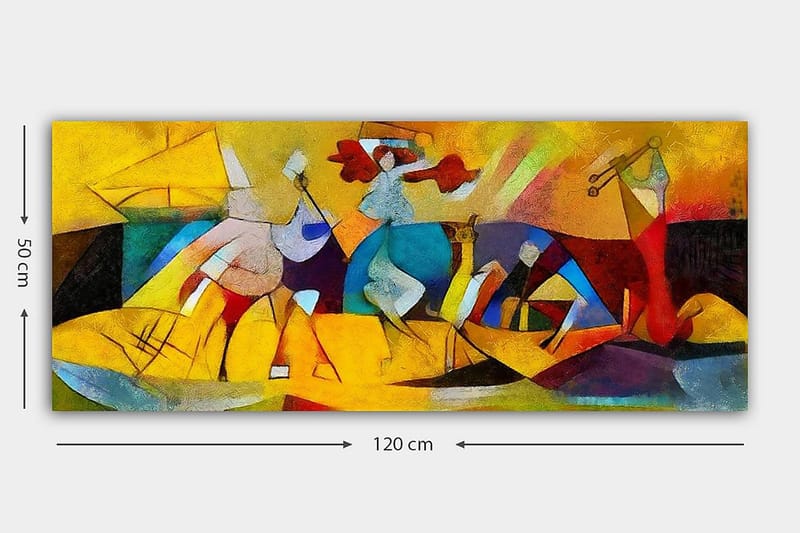 Canvasbilde YTY Abstract & Fractals Flerfarget - 120x50 cm - Interiør - Maleri & posters - Lerretsbilder