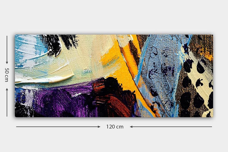Canvasbilde YTY Abstract & Fractals Flerfarget - 120x50 cm - Interiør - Maleri & posters - Lerretsbilder