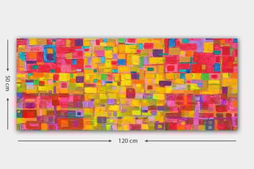 Canvasbilde YTY Abstract & Fractals Flerfarget - 120x50 cm - Interiør - Maleri & posters - Lerretsbilder