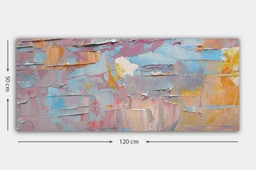 Canvasbilde YTY Abstract & Fractals Flerfarget - 120x50 cm - Interiør - Maleri & posters - Lerretsbilder