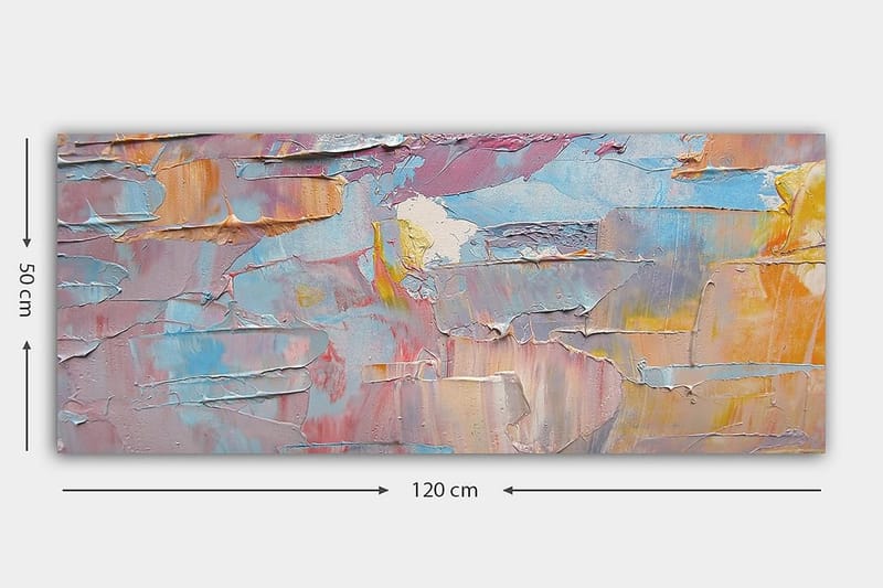 Canvasbilde YTY Abstract & Fractals Flerfarget - 120x50 cm - Interiør - Maleri & posters - Lerretsbilder