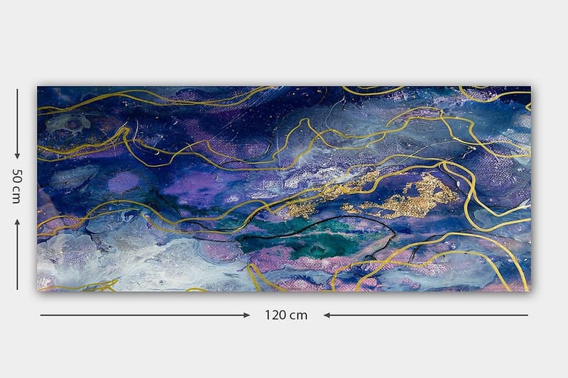 Canvasbilde YTY Abstract & Fractals Flerfarget - 120x50 cm - Interiør - Maleri & posters - Lerretsbilder