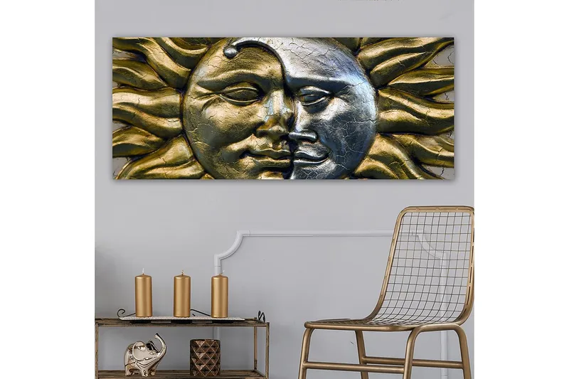 Canvasbilde YTY Abstract & Fractals Flerfarget - 120x50 cm - Interiør - Maleri & posters - Lerretsbilder